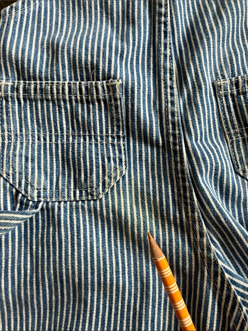 Vintage OshKosh B’gosh Vestbak hickory stripe overalls size 24 m